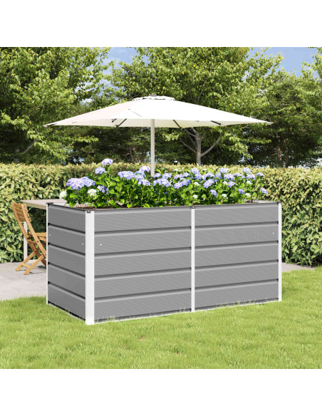 Fioriera Grigio chiaro 160 x 80 x 75 cm Acciaio