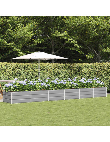 Fioriera Grigio chiaro 480 x 80 x 45 cm Acciaio