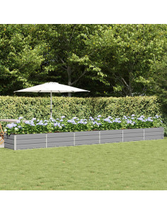 Fioriera Grigio chiaro 600 x 80 x 45 cm Acciaio