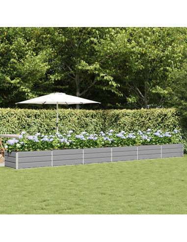 Fioriera Grigio chiaro 600 x 80 x 45 cm Acciaio