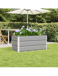 Fioriera Grigio chiaro 100 x 50 x 45 cm Acciaio zincato