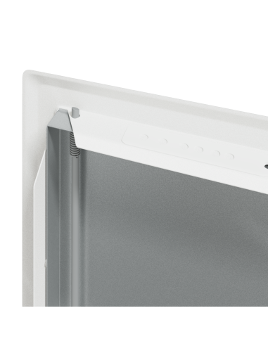 Pannello di Accesso 2 pcs Bianco 63 x 33 x 3 cm Acciaio