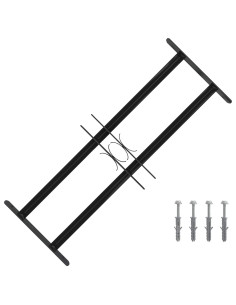 Griglia Finestra Nero 76 x 30 cm Acciaio verniciato a polvere 2