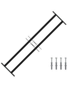 Griglia Finestra Nero 115 x 30 cm Acciaio verniciato a polvere