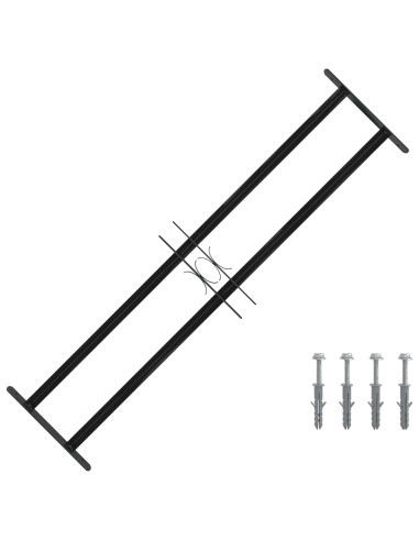 Griglia Finestra Nero 115 x 30 cm Acciaio verniciato a polvere