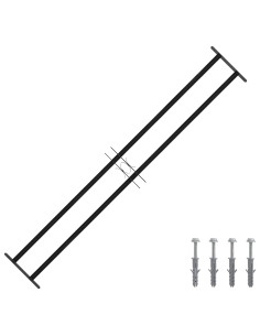 Griglia Finestra Nero 176 x 30 cm Acciaio verniciato a polvere