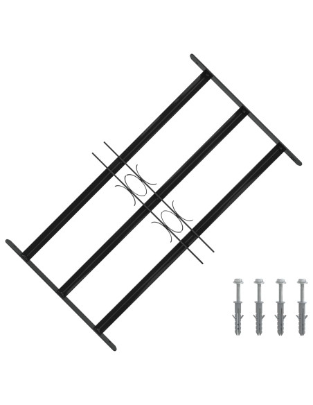 Griglia Finestra Nero 75.5 x 45 cm Acciaio verniciato a polvere