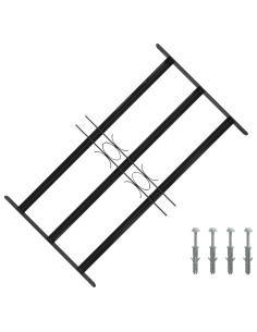 Griglia Finestra Nero 75.5 x 45 cm Acciaio verniciato a polvere 2