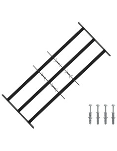 Griglia Finestra Nero 116 x 45 cm Acciaio verniciato a polvere 2
