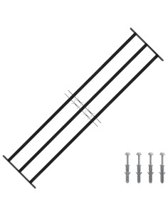 Griglia Finestra Nero 174 x 45 cm Acciaio verniciato a polvere