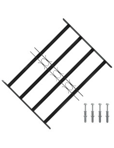 Griglia Finestra 75.5 x 60 cm Acciaio verniciato a polvere Nero