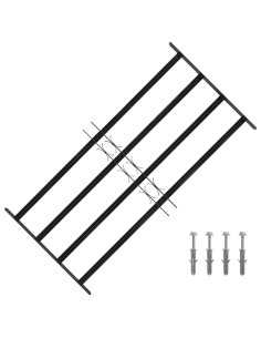 Griglia Finestra Nero 115 x 60 cm Acciaio verniciato a polvere