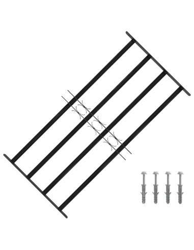 Griglia Finestra Nero 115 x 60 cm Acciaio verniciato a polvere