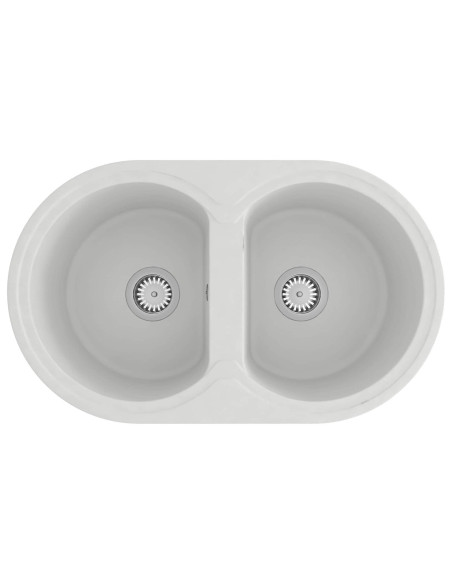 Lavello da cucina Bianco 78 x 47 x 20.5 cm Granito