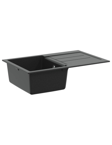 Lavello Nero 780 x 500 mm 80% Quarzo e 20% Resina