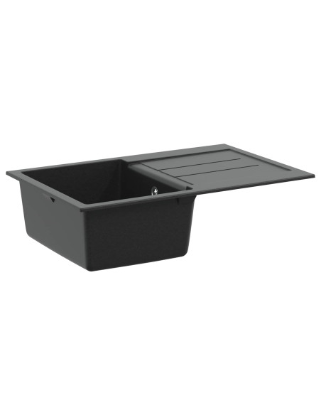 Lavello Nero 780 x 500 mm 80% Quarzo e 20% Resina