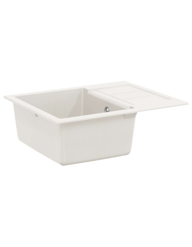 Lavello Bianco 620 x 500 mm 80% Quarzo e 20% Resina