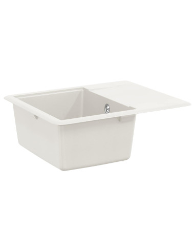 Lavello Bianco 560 x 460 mm 80% Quarzo e 20% Resina