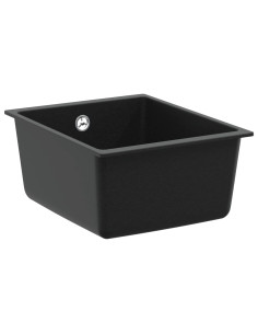 Lavello Nero 370 x 460 mm 80% Quarzo e 20% Resina