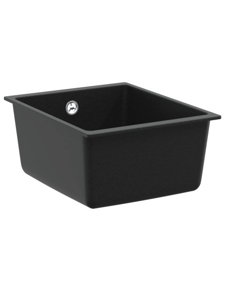 Lavello Nero 370 x 460 mm 80% Quarzo e 20% Resina