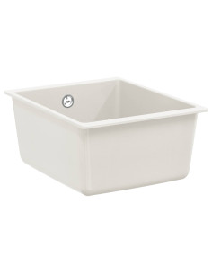 Lavello Bianco 370 x 460 mm 80% Quarzo e 20% Resina