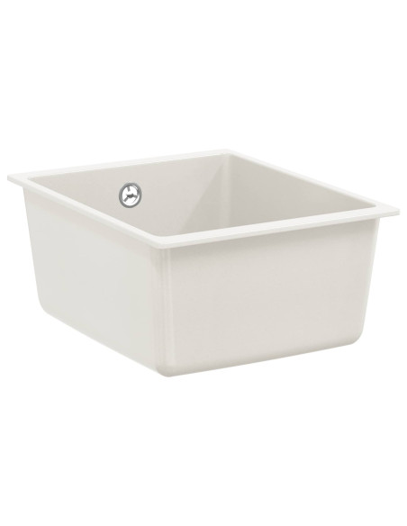 Lavello Bianco 370 x 460 mm 80% Quarzo e 20% Resina