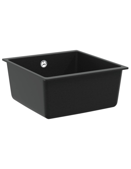 Lavello Nero 430 x 460 mm 80% Quarzo e 20% Resina