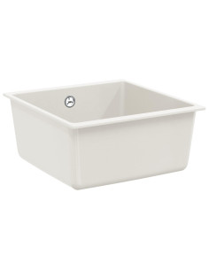 Lavello Bianco 430 x 460 mm 80% Quarzo e 20% Resina