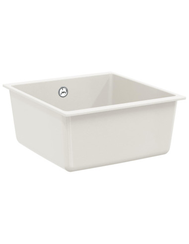 Lavello Bianco 430 x 460 mm 80% Quarzo e 20% Resina