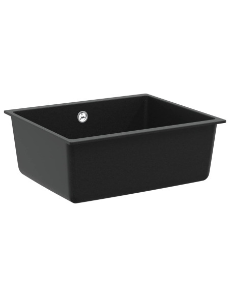Lavello Nero 530 x 460 mm 80% Quarzo e 20% Resina