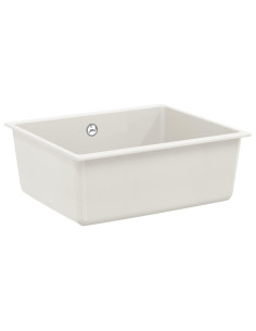 Lavello Bianco 530 x 460 mm 80% Quarzo e 20% Resina 2