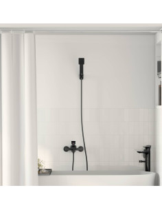 Set di doccia con soffione Nero G 1 / 2 pollici