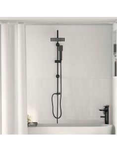 Sistema Doccia Nero 47 x 20 x 95 cm Acciaio inossidabile