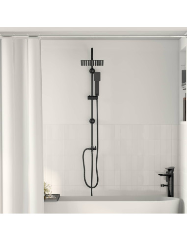Sistema Doccia Nero 47 x 20 x 95 cm Acciaio inossidabile