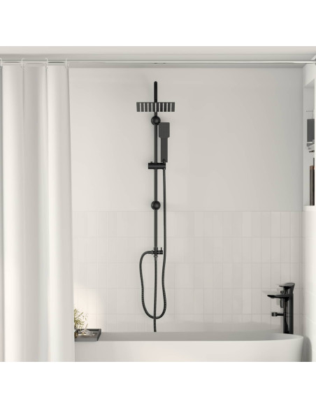 Sistema Doccia Nero 47 x 20 x 95 cm Acciaio inossidabile