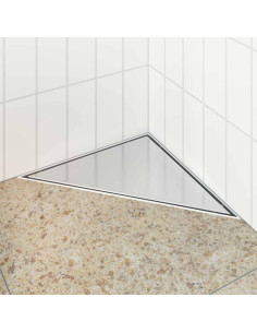 Scarico Doccia Triangolare 2 in 1 Argento 32 x 32 x 7,5 cm
