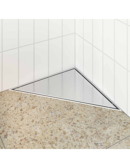 Scarico Doccia Triangolare 2 in 1 Argento 32 x 32 x 7,5 cm