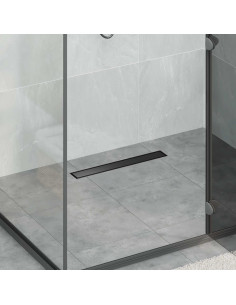 Drenaggio doccia 2 in 1 Nero 50 cm Acciaio Inox 304