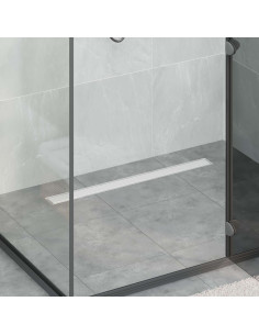 Scarico doccia 2-in-1 con sifone a 360° Argento 80 cm