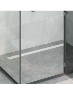 Scarico doccia 2-in-1 con sifone a 360° Argento 100 cm