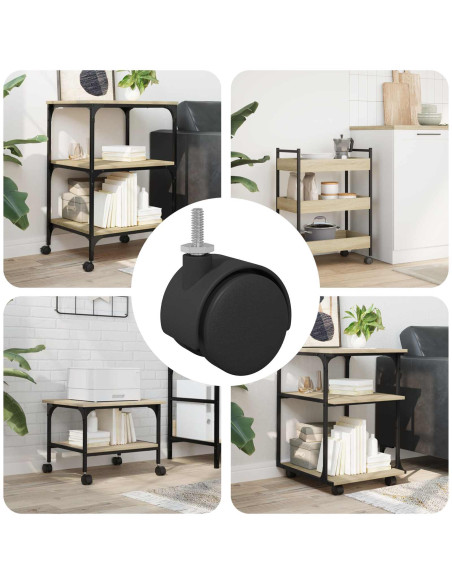 Ruote 12 pcs Nero 40,1 x 37,8 mm PP e Ferro