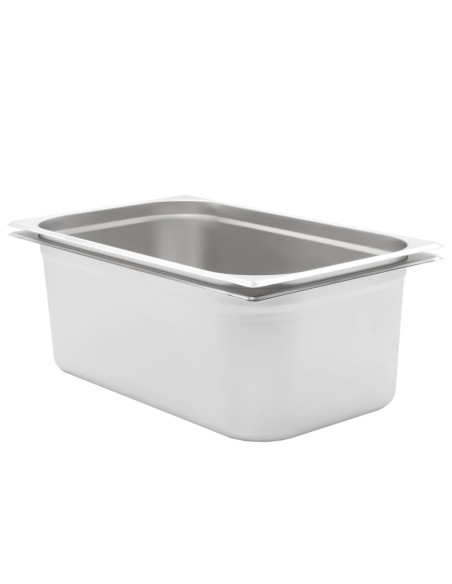 Contenitori Gastronorm 2 pz GN 1/1 200 mm in Acciaio Inox