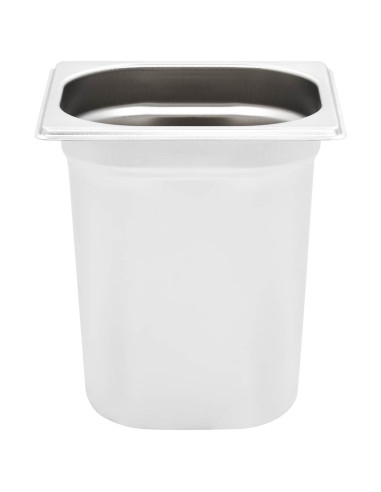 Contenitori Gastronorm 8 pz GN 1/6 200 mm in Acciaio Inox