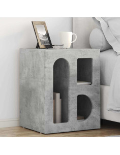 Comodino 2 pcs Grigio cemento 40 x 35 x 50 cm Legno multistrato