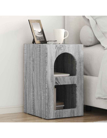 Comodino Grigio Sonoma 29,5 x 33,5 x 50 cm Legno multistrato