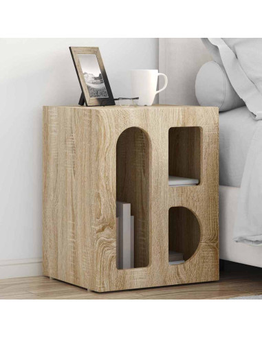 Comodino 2 pcs Rovere Sonoma 40 x 35 x 50 cm Legno multistrato