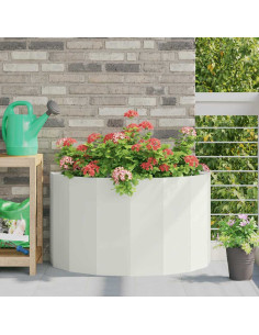 Fioriera Bianco 90 x 45 x 50 cm Acciaio