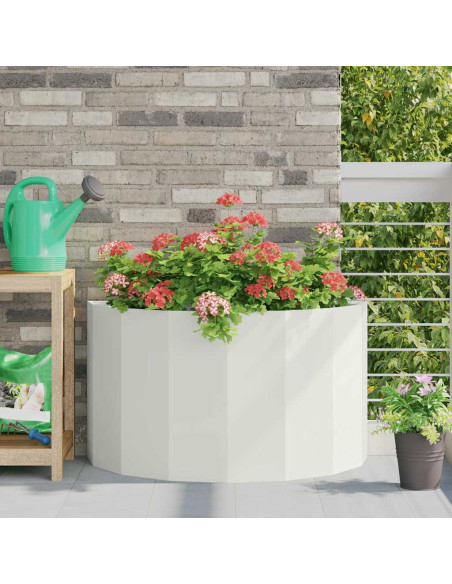 Fioriera Bianco 90 x 45 x 50 cm Acciaio