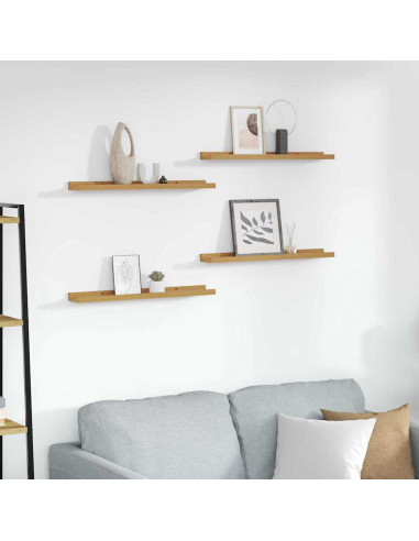 Scaffale da parete 4 pcs Beige 60 x 9 x 3 cm Legno multistrato