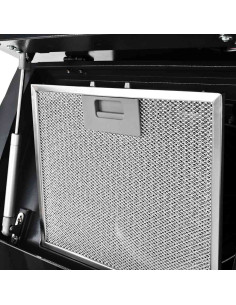 Cappa Aspirante a Muro Acciaio Inox 756 m³/h 60 cm Nera